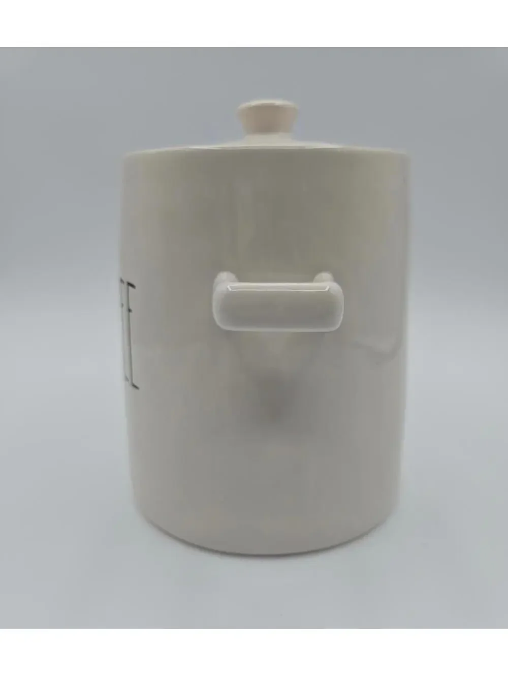Rae Dunn White and Black COFFEE Canister w Lid Artisan Magenta Farmhouse Jar